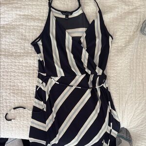 Black and White Striped Dress